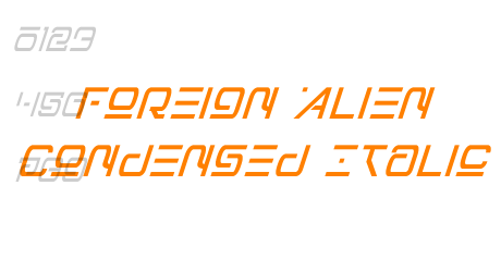 Foreign Alien Condensed Italic