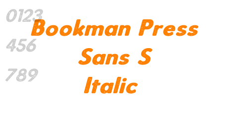 Bookman Press Sans S Italic