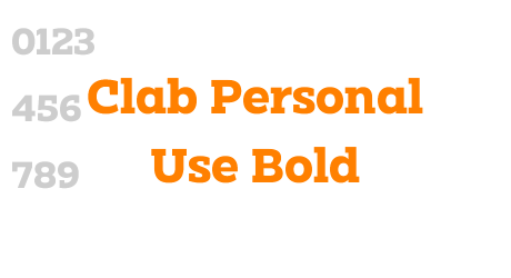 Clab Personal Use Bold