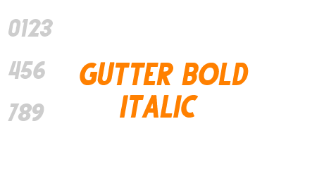 Gutter Bold Italic