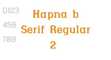 Hapna b Serif Regular 2