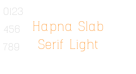 Hapna Slab Serif Light