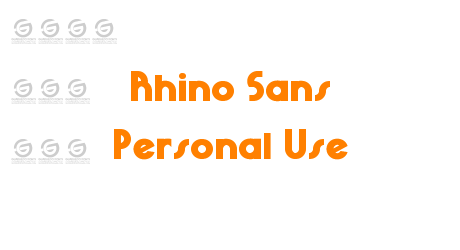 Rhino Sans Personal Use