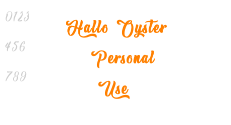 Hallo Oyster – Personal Use