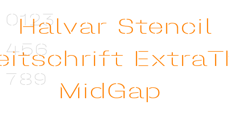 Halvar Stencil Breitschrift ExtraThin MidGap