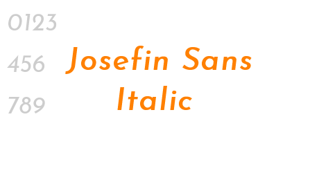 Josefin Sans Italic