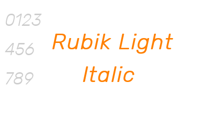 Rubik Light Italic