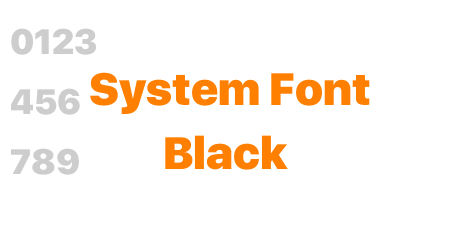 System Font Black