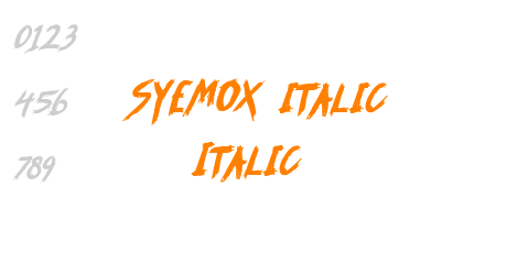 SYEMOX italic Italic