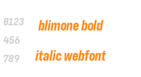 blimone bold italic webfont