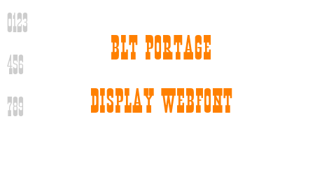 blt portage display webfont