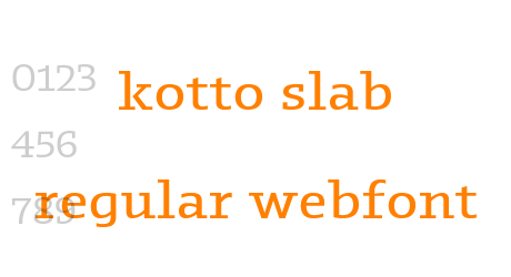 kotto slab regular webfont