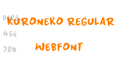 kuroneko regular webfont