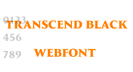 transcend black webfont