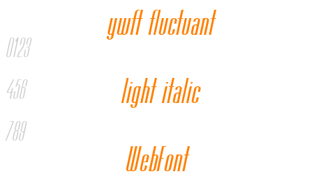 ywft fluctuant light italic WebFont