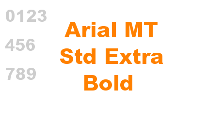 Arial MT Std Extra Bold