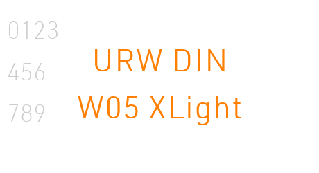 URW DIN W05 XLight