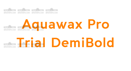 Aquawax Pro Trial DemiBold
