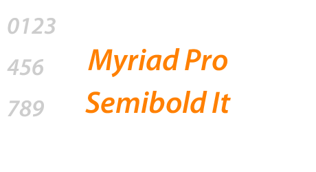 Myriad Pro Semibold It