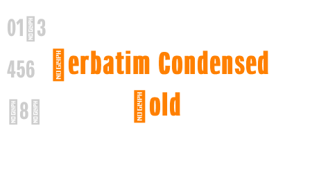 Verbatim Condensed Bold