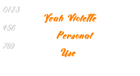 Yeah Violette – Personal Use