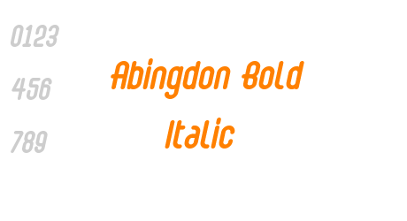 Abingdon Bold Italic