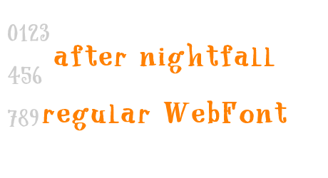 after nightfall regular WebFont