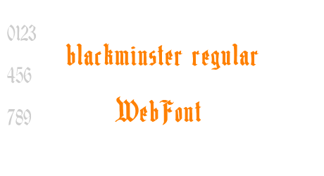 blackminster regular WebFont