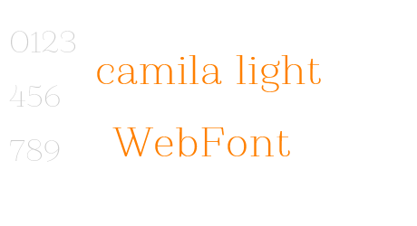 camila light WebFont