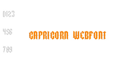 capricorn WebFont