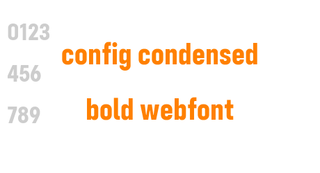 config condensed bold webfont