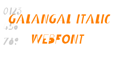 galangal italic webfont