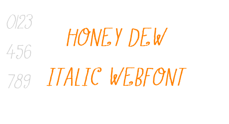 honey dew italic webfont