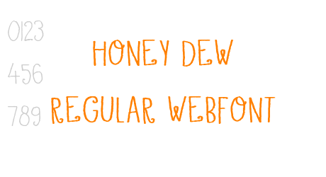 honey dew regular webfont