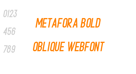 metafora bold oblique webfont