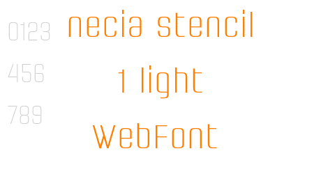 necia stencil 1 light WebFont