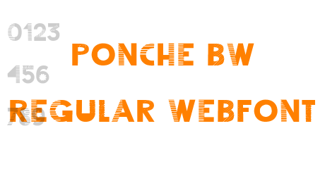 ponche bw regular webfont