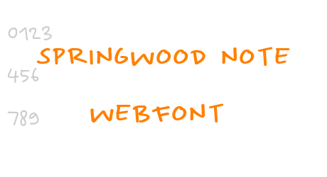 springwood note webfont