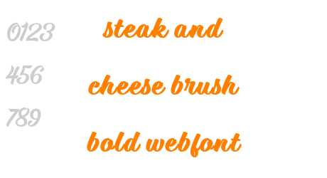 steak and cheese brush bold webfont