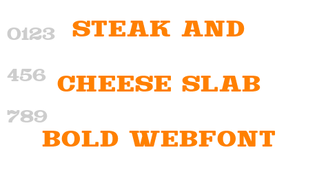 steak and cheese slab bold webfont