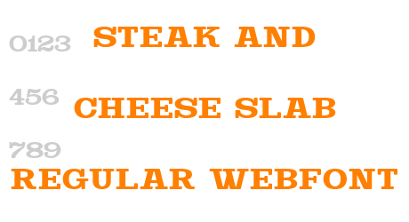 steak and cheese slab regular webfont