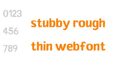 stubby rough thin webfont