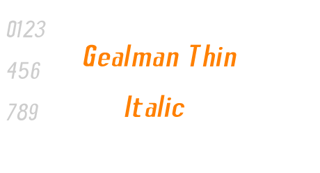 Gealman Thin Italic