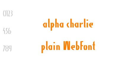 alpha charlie plain WebFont