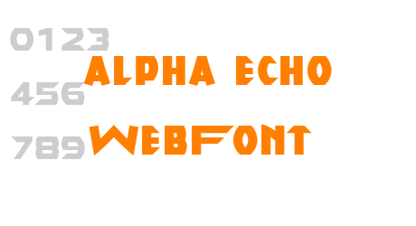 alpha echo WebFont