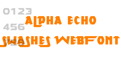 alpha echo swashes WebFont