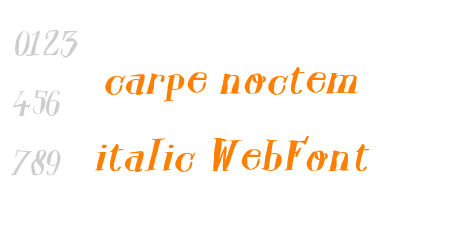 carpe noctem italic WebFont