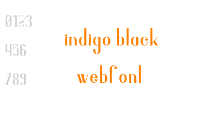 indigo black webfont