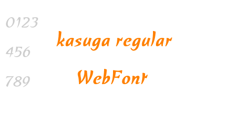 kasuga regular WebFont