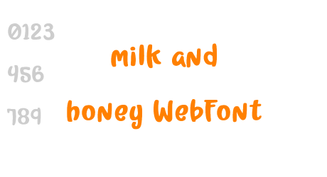 milk and honey WebFont